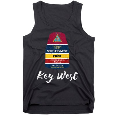 Southernmost Point Key West Florida Keys Souvenir Tank Top