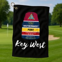 Southernmost Point Key West Florida Keys Souvenir Golf Towel