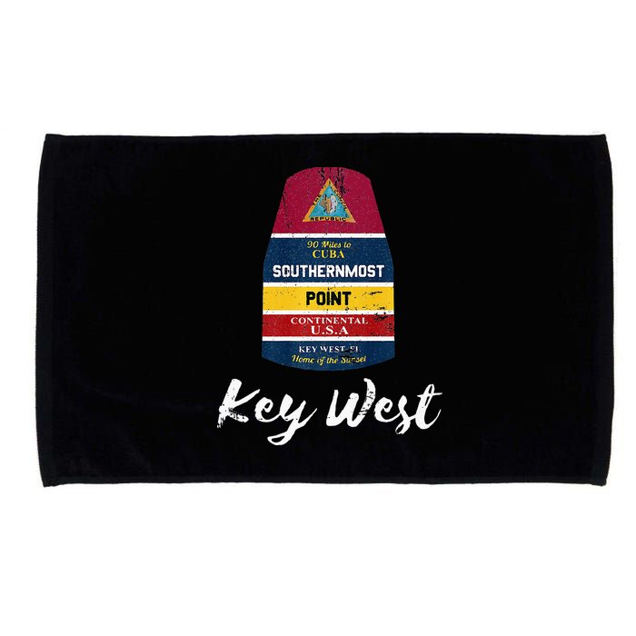 Southernmost Point Key West Florida Keys Souvenir Microfiber Hand Towel