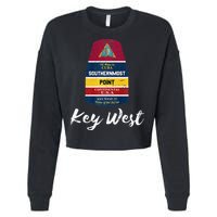 Southernmost Point Key West Florida Keys Souvenir Cropped Pullover Crew
