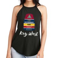 Southernmost Point Key West Florida Keys Souvenir Women's Perfect Tri Rocker Tank