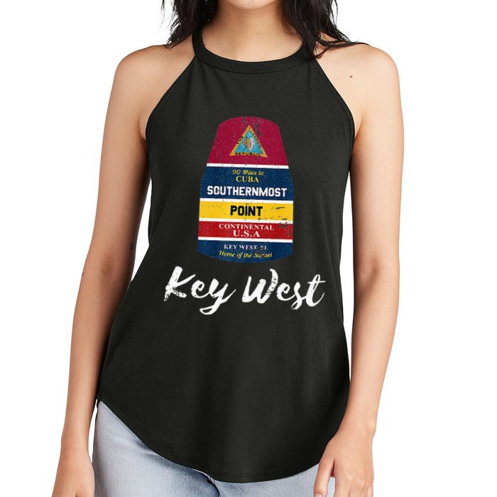 Southernmost Point Key West Florida Keys Souvenir Women's Perfect Tri Rocker Tank