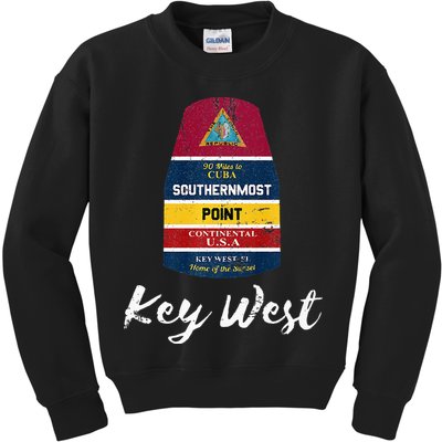 Southernmost Point Key West Florida Keys Souvenir Kids Sweatshirt