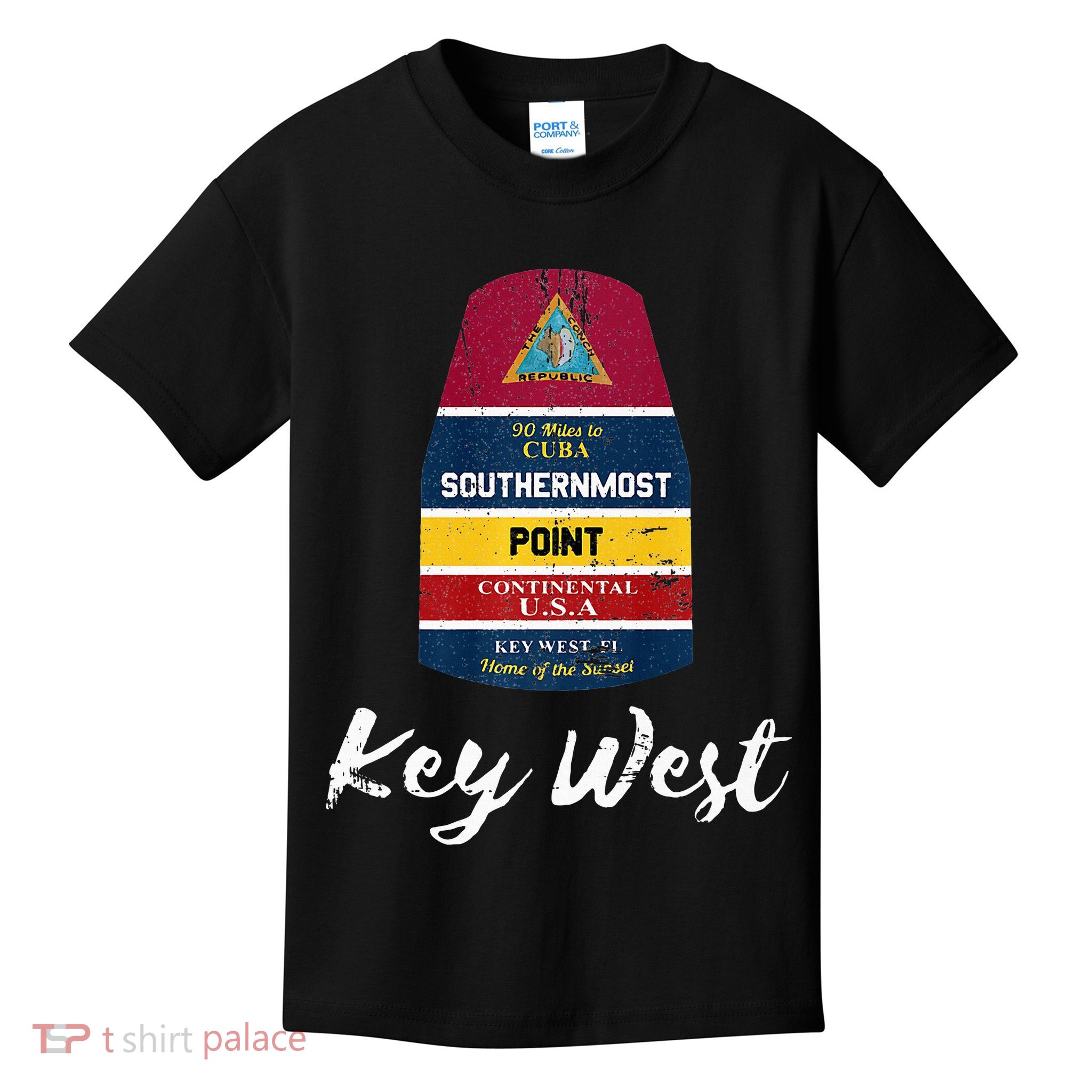 Southernmost Point Key West Florida Keys Souvenir Kids T-Shirt