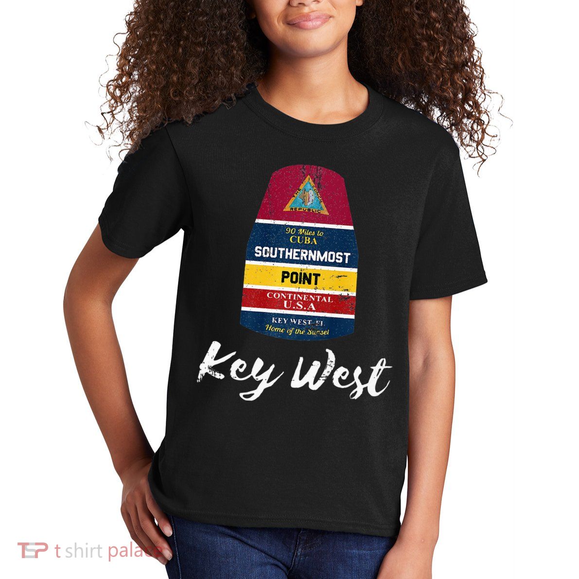 Southernmost Point Key West Florida Keys Souvenir Kids T-Shirt