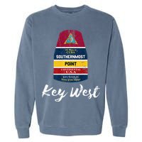 Southernmost Point Key West Florida Keys Souvenir Garment-Dyed Sweatshirt