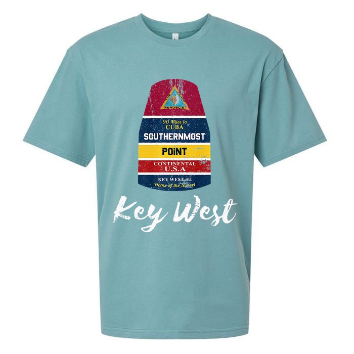 Southernmost Point Key West Florida Keys Souvenir Sueded Cloud Jersey T-Shirt