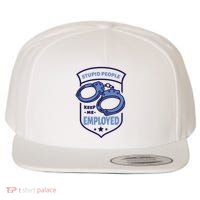 Stupid People Keep Me Employed Police Officer Funny Wool Snapback Cap
