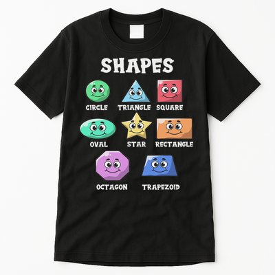 Shapes Pre K Kindergarten Teacher Back To School Gift Tall T-Shirt