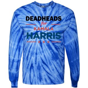 Support President Kamala Harris Deadheads For Harris 2024 Gift Tie-Dye Long Sleeve Shirt