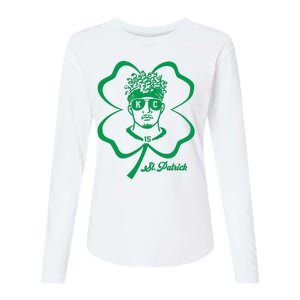 St Patrick Kansas City St Patricks Day Womens Cotton Relaxed Long Sleeve T-Shirt