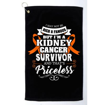 Survivor Priceless Kidney Cancer Awareness Ribbon Golf Towel