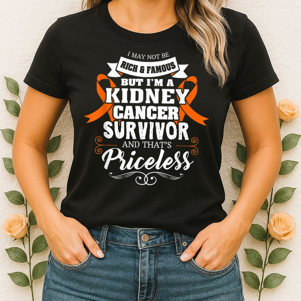 Survivor Priceless Kidney Cancer Awareness Ribbon Womens T-Shirt