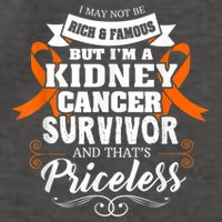 Survivor Priceless Kidney Cancer Awareness Ribbon Vector Backpack