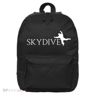 Skydive Parachuting Logo 16 in Basic Backpack