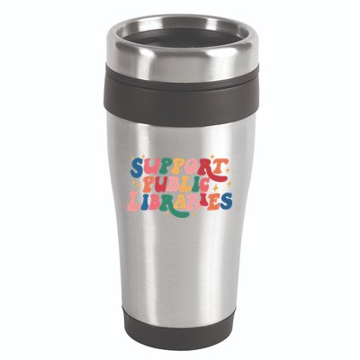 Support Public Libraries 4th Of July 16oz Travel Tumbler