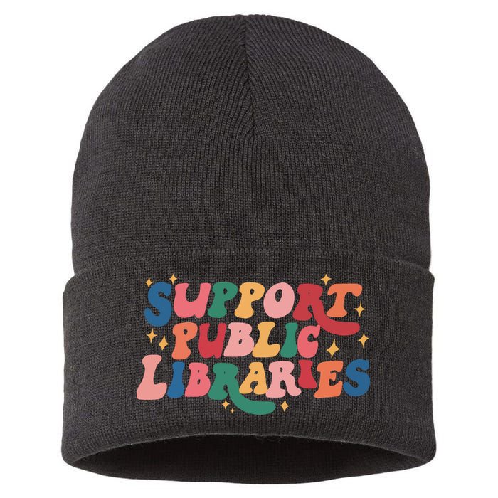Support Public Libraries 4th Of July Sustainable Knit Beanie