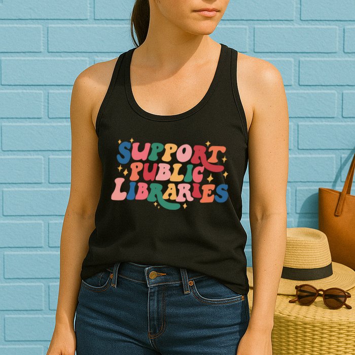 Support Public Libraries 4th Of July Womens Tank Top