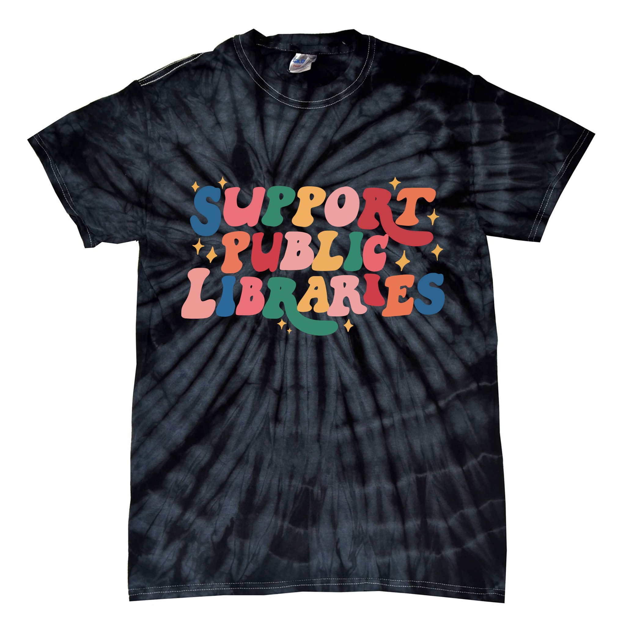 Support Public Libraries 4th Of July Tie-Dye T-Shirt