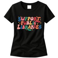 Support Public Libraries 4th Of July Womens T-Shirt