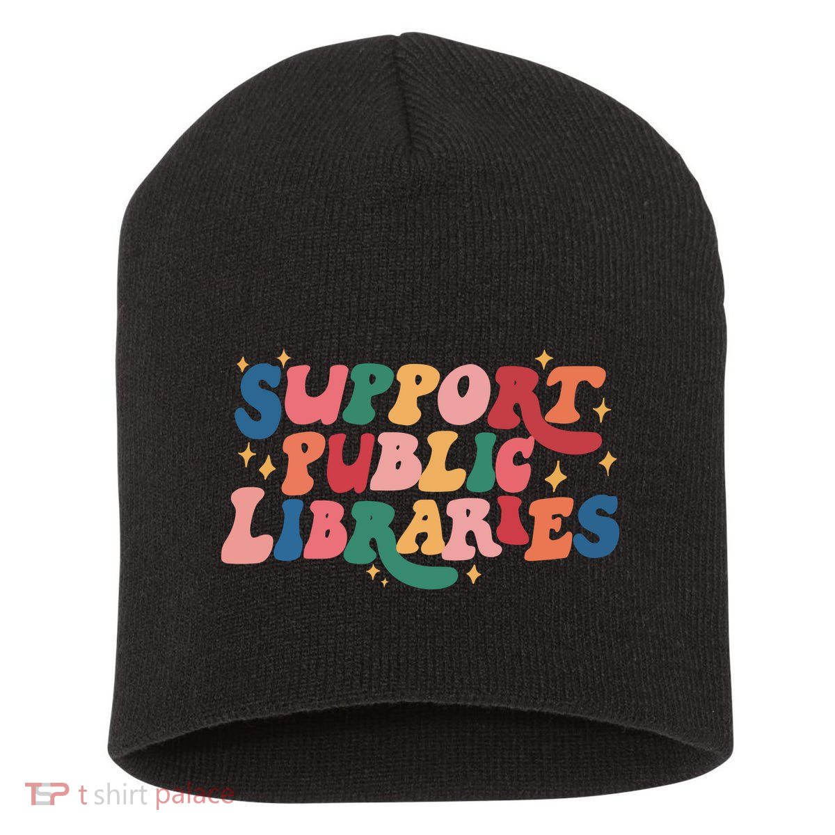 Support Public Libraries 4th Of July Short Acrylic Beanie