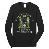 Some People Like To Stir The Pot I Prefer To Smoke It Cat Long Sleeve Shirt