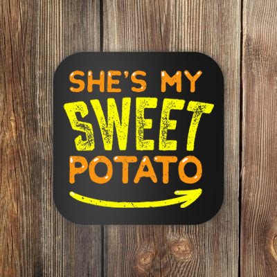 Sweet Potato Love Thanksgiving Couple's Matching Outfits Coaster