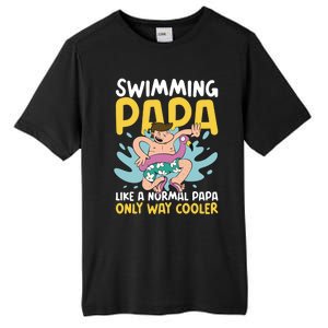 Swimming Papa Like A Normal Papa But Cooler For Father's Day Gift Tall Fusion ChromaSoft Performance T-Shirt