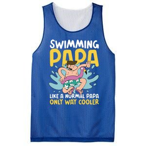 Swimming Papa Like A Normal Papa But Cooler For Father's Day Gift Mesh Reversible Basketball Jersey Tank