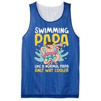 Swimming Papa Like A Normal Papa But Cooler For Father's Day Gift Mesh Reversible Basketball Jersey Tank