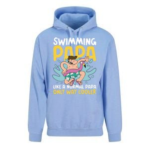 Swimming Papa Like A Normal Papa But Cooler For Father's Day Gift Unisex Surf Hoodie