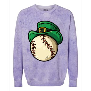 Saint Patricks Lucky Baseball Lover Great Gift Colorblast Crewneck Sweatshirt