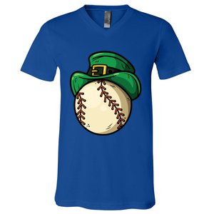 Saint Patricks Lucky Baseball Lover Great Gift V-Neck T-Shirt