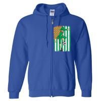 Soccer Player Leprechaun Irish American Flag St Patricks Day Cool Gift Full Zip Hoodie