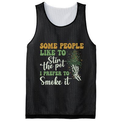 Some People Like To Stir The Pot I Prefer To Smoke It Mesh Reversible Basketball Jersey Tank