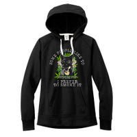 Some People Like To Stir The Pot I Prefer To Smoke It Cat Women's Fleece Hoodie