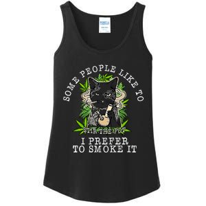 Some People Like To Stir The Pot I Prefer To Smoke It Cat Ladies Essential Tank