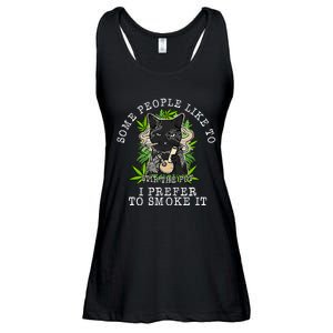 Some People Like To Stir The Pot I Prefer To Smoke It Cat Ladies Essential Flowy Tank