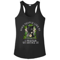 Some People Like To Stir The Pot I Prefer To Smoke It Cat Ladies PosiCharge Competitor Racerback Tank