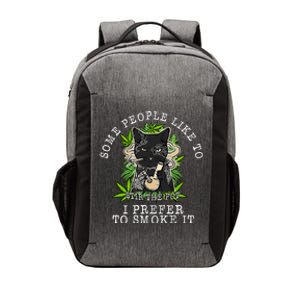 Some People Like To Stir The Pot I Prefer To Smoke It Cat Vector Backpack