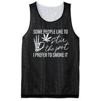 Some People Like To Stir The Pot I Prefer To Smoke It (Back) Mesh Reversible Basketball Jersey Tank