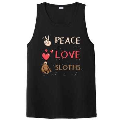 Sloth Peace Love Sloths Cool Gift PosiCharge Competitor Tank