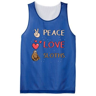 Sloth Peace Love Sloths Cool Gift Mesh Reversible Basketball Jersey Tank