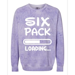 Six Pack Loading Bar Gift Colorblast Crewneck Sweatshirt