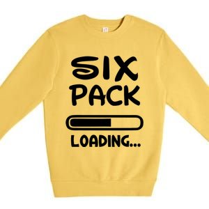 Six Pack Loading Bar Gift Premium Crewneck Sweatshirt