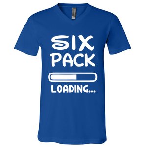 Six Pack Loading Bar Gift V-Neck T-Shirt