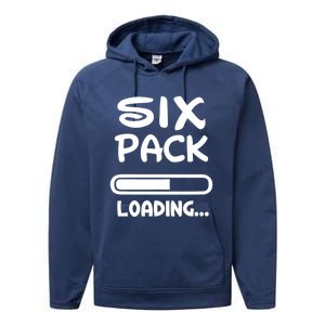 Six Pack Loading Bar Gift Performance Fleece Hoodie