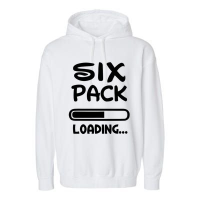 Six Pack Loading Bar Gift Garment-Dyed Fleece Hoodie