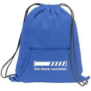 Six Pack Loading Funny Gift For Gym Weights Fitness Bodybuilder Gift Sweatshirt Cinch Pack Bag