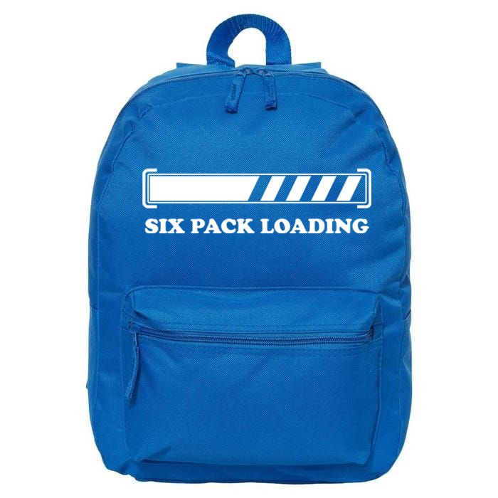 Six Pack Loading Funny Gift For Gym Weights Fitness Bodybuilder Gift 16 in Basic Backpack